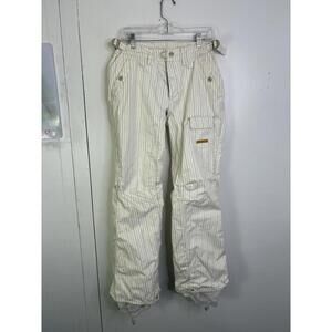 Foursquare Pants Womens Medium Fuji Pinstripe Snowboard Inseam Vents Warm